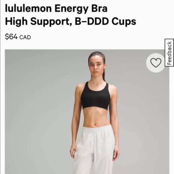 Lululemon Energy High Support Bra NWT 34B - Picture 1 of 6